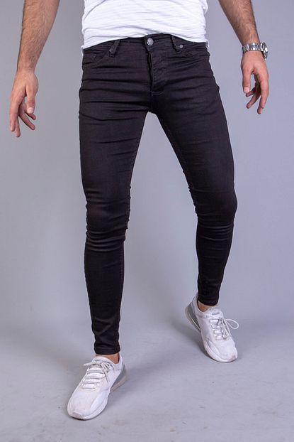 Public Jeans Erkek Siyah Skinny Fit Likrali Dar Paca Kot Pantolon Trendyol