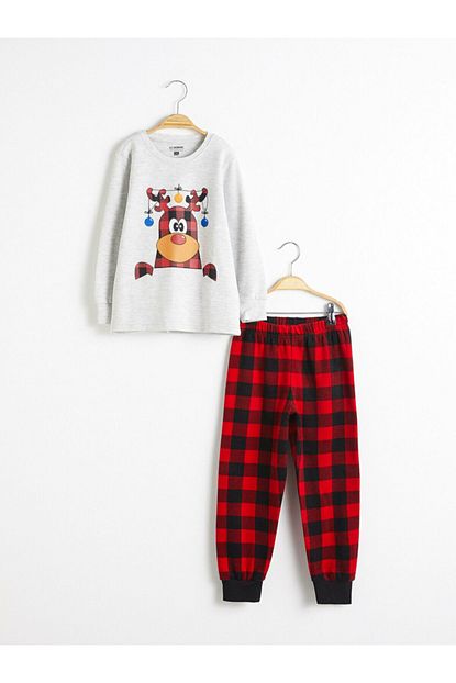 Lc Waikiki Erkek Cocuk Kirmizi Ekoseli Pijama Takim Trendyol