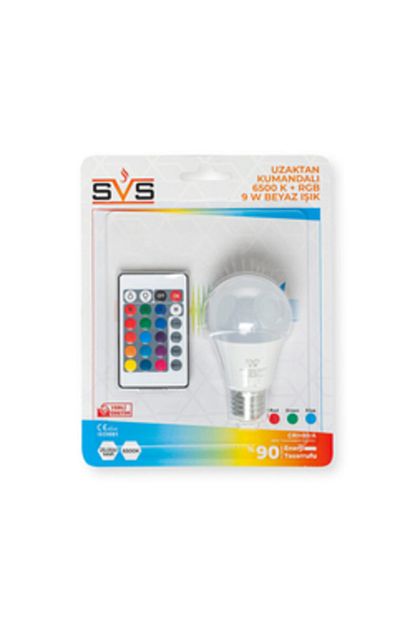 Svs 9w Uzaktan Kumandali Rgb Renk Degistiren Led Ampul 6500k Beyaz Isik Trendyol