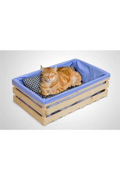 Homedit Dogal Ahsap Ozel Uretim Kedi Yatagi 50x30x15 Cm Trendyol