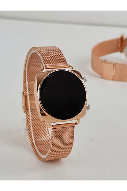 Esnastore G Polo Koseli Hasir Kordon Dijital Saat Trendyol