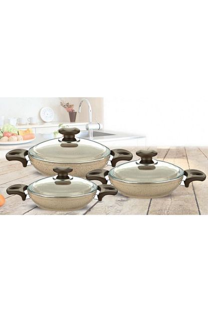 Gulsan Safran 6 Parca Granit Tava Seti Sahan Set Trendyol