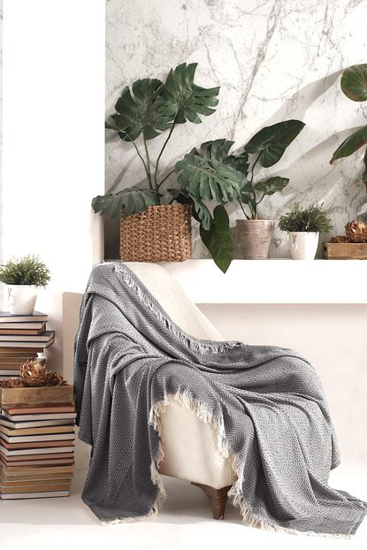 viaden pamuk koltuk ortusu 170x210 cm etnik fume fiyati yorumlari trendyol