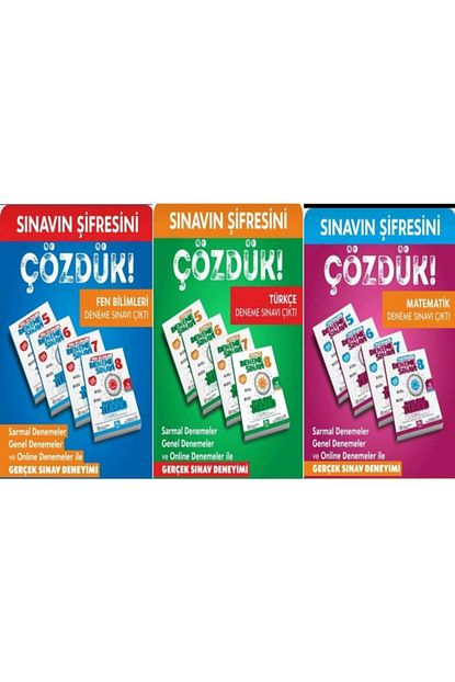 Model Yayinlari 5 Sinif Turkce Matematik Fen 3 Lu Deneme Trendyol