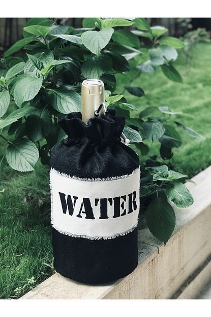 Goodish Dekoratif Yamali Siyah Jut Damacana Kilifi Water Baskili Trendyol