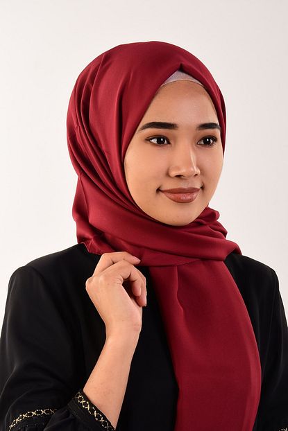 Offo Kadin Kirmizi Sifon Sal Trendyol