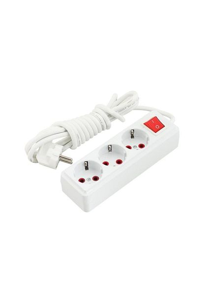 Sistem 2000 3 Lu 5 Metre 5 Mt Kablolu Grup Priz Uzatma Anahtarli Toprakli Trendyol