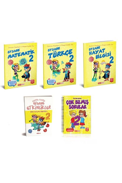 Kirmizi Beyaz Yayinlari Kirmizi Beyaz 2 Sinif Efsane Set Cok Bilmis Sorular Set Trendyol
