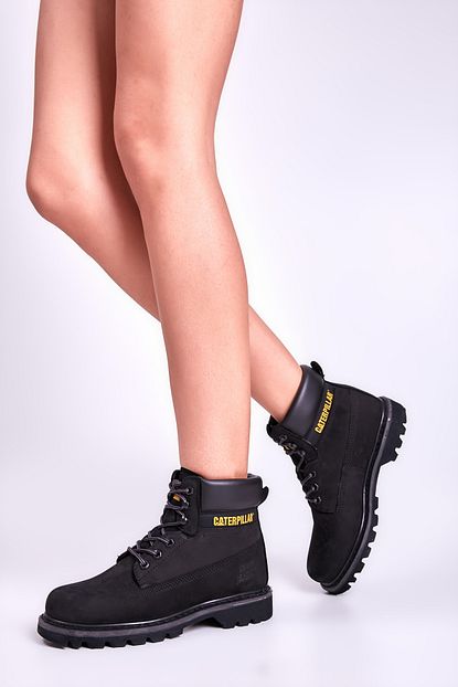 caterpillar colorado black nubuk kadin