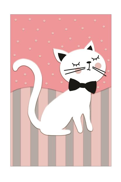 Mupo Pembe Kedi Baskili Zebra Perde Trendyol