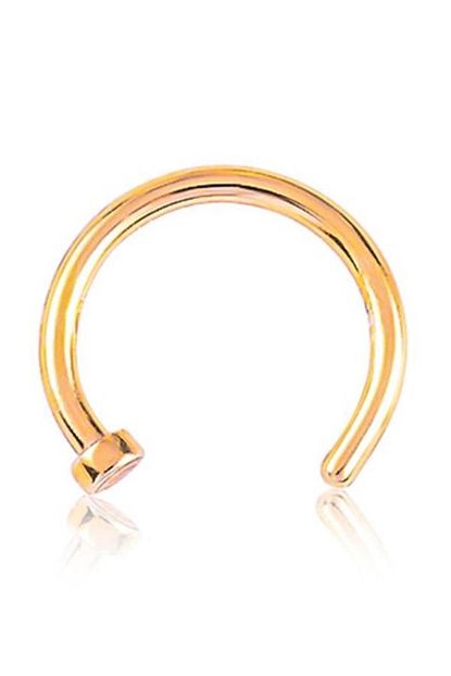 Vipbt Altin Titanyum Halka Hizma Burun Piercing 1 0x10 2 Trendyol