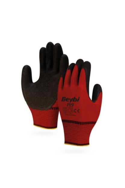 Beybi Pl9 Polyester Orme Camci Is Eldiveni Kirmizi Siyah No 9 Trendyol