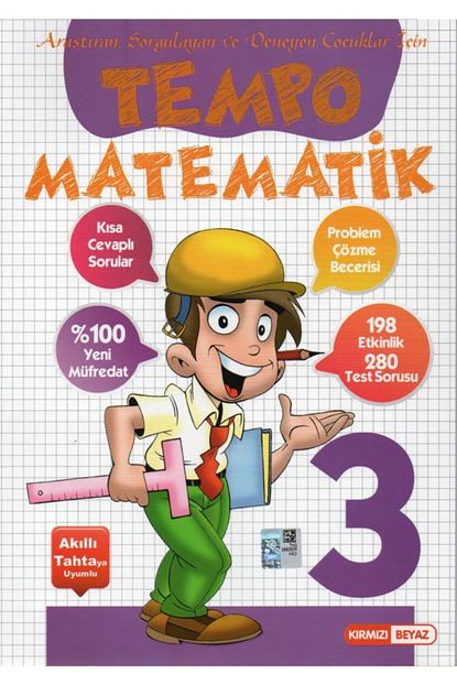 Kirmizi Beyaz Yayinlari Kirmizi Beyaz 3 Sinif Tempo Matematik Soru Bankasi Trendyol