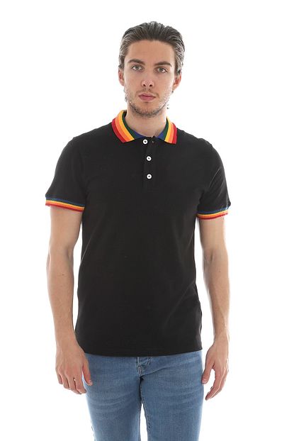 Weyeze Erkek Siyah Gokkusagi Polo Yaka T Shirt Ab Y35008lns Trendyol
