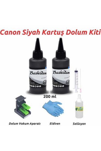 canon e414 e484 e3140 e3340 uyumlu siyah kartus dolum seti pg46
