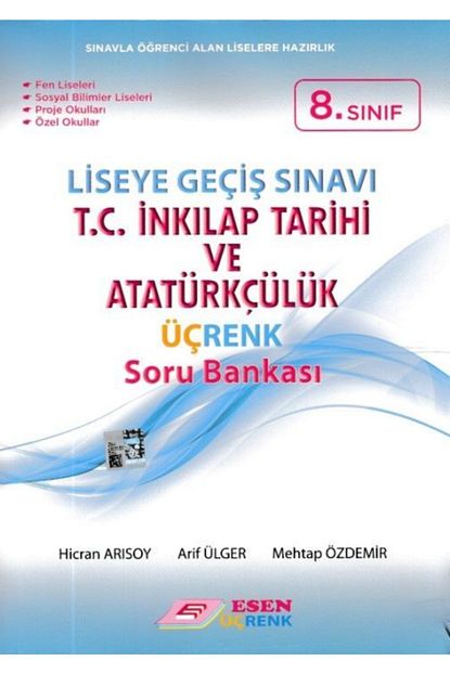 Esen Yayinlari 8 Sinif Liseye Gecis Sinavi T C Inkilap Tarihi Ucrenk Soru Bankasi Trendyol