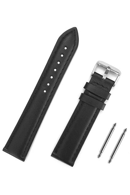 Chrono Siyah Hakiki Deri Buyuk Boy Uzun L Saat Kayisi Kordon 24mm Trendyol