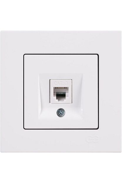 Gunsan Elektrik Gunsan Eqona Beyaz Numeris Telefon Priz Cat3 Acili Trendyol