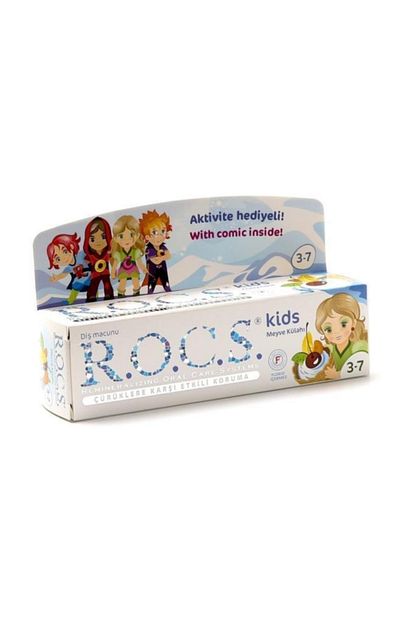 R O C S Rocs Kids 3 7 Yas Dis Macunu Meyve Floridsiz 45g Trendyol