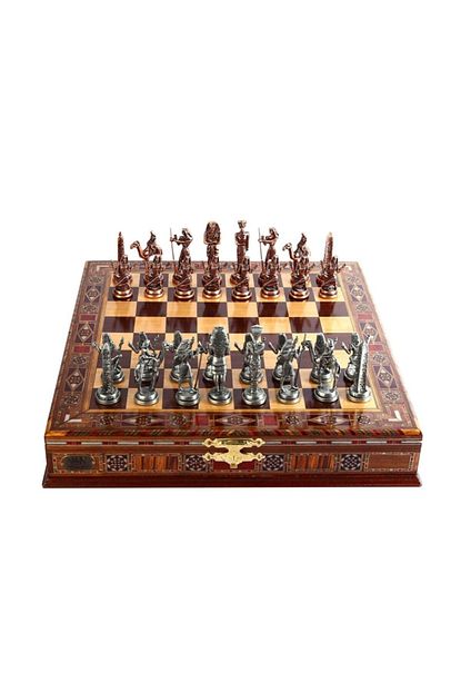 Gift Home Metal Misir Satranc Takimi Antik Ve El Yapimi Masif Ahsap Sandikli Satranc Tahtasi Trendyol