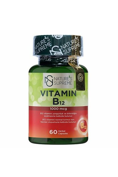 natures supreme vitamin b12 1000 mcg 60
