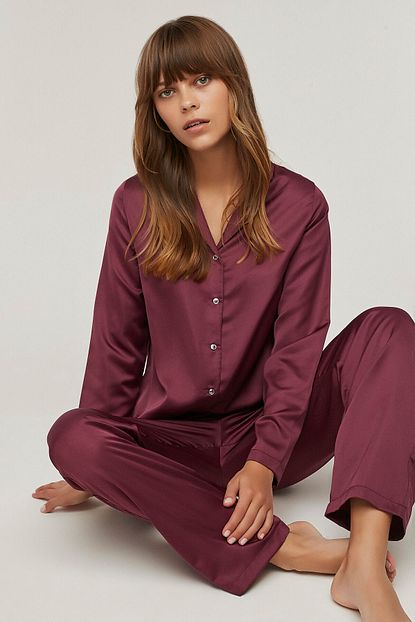 Penti Berry Saten Pijama Takimi Trendyol