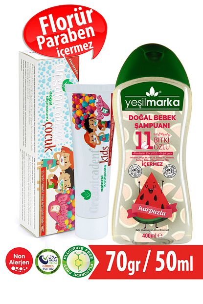 Organicadent Florursuz Dogal Cocuk Dis Macunu 50 Ml Karpuzlu Dogal Bebek Sampuani Hediye Trendyol