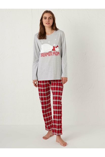 Lc Waikiki Kadin Gri Pijama Takim Trendyol