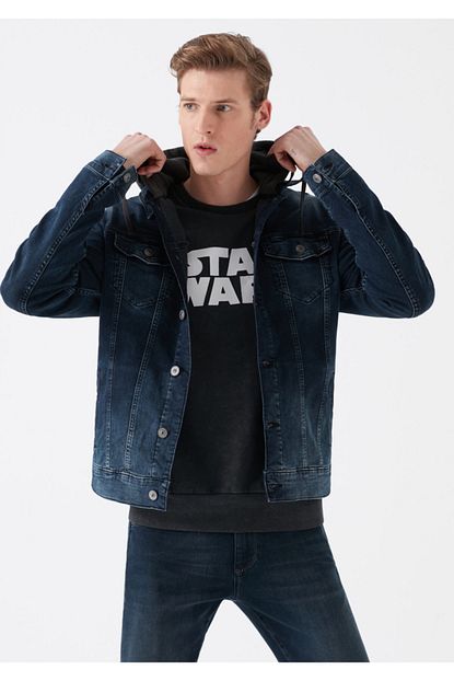 Mavi Brandon Vintage Kapusonlu Jean Ceket Trendyol