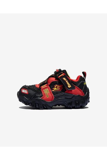 Skechers Damager Iii Fire Stopper Kucuk Erkek Cocuk Siyah Kirmizi Ayakkabi 400019n Bkrd Trendyol