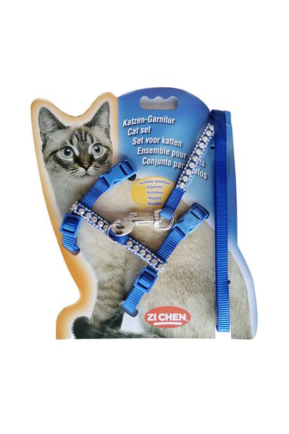 Markapet Atlantik Tasli Kedi Gogus Bel Tasmasi 20 32 Cm Mavi Trendyol