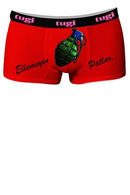 Bytugi Erkek Kirmizi 3d Baskili Boxer Trendyol