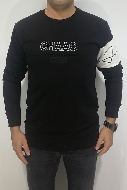 Bayaygun Erkek Siyah Ribanali Chaac Dar Kesim Sweatshirt Trendyol
