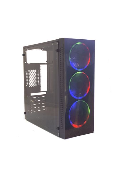 Lokitech Atx Micro Atx Oyuncu Kasa 3 Rgb Fan Seffaf Panel Bos Kasa Trendyol