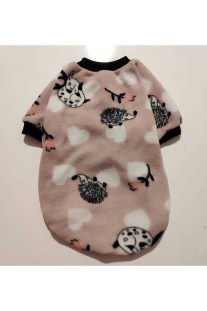 Ac Pet Tekstil Kirpi Desenli Pembe Polar Kedi Kopek Sweat Kislik Kiyafet Trendyol
