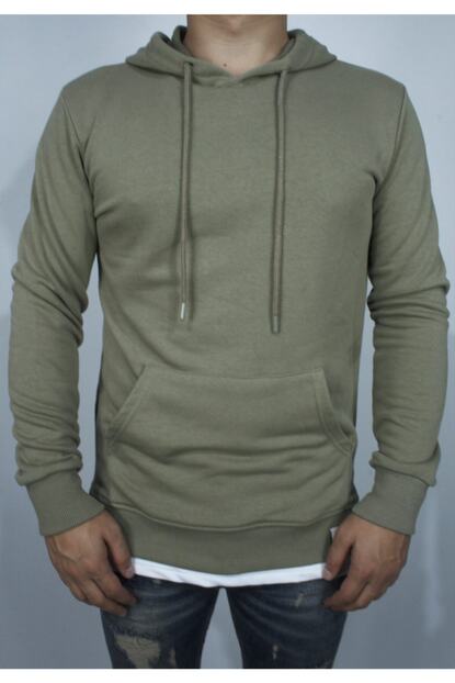 Bodwox Man Asker Yesili Unisex Kapsonlu Basic Sweatshirt Trendyol