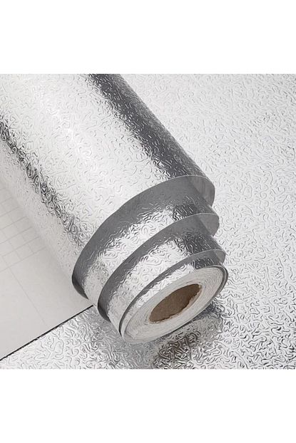 Kyrotech Yapiskanli Folyo Aluminyum Folyo Yapiskanli Cekmece Duvar Kaplama Gumus Renk 50 X 40cm Trendyol