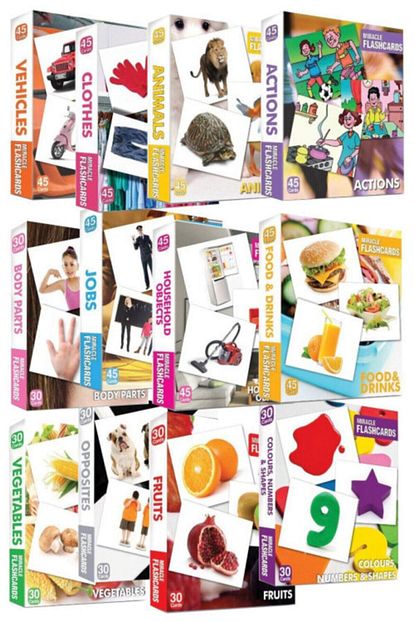 Mk Publications Miracle Flashcards Seti 12 Kitap Cocuklar Ingilizce Ogreniyor Trendyol
