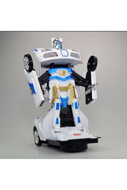 transformers robota donusen isikli sesli sensorlu polis arabasi