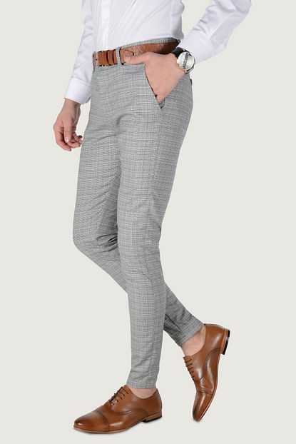 Terapi Men Erkek Cizgi Desenli Slim Fit Keten Pantolon 20k 2200254 Gri Trendyol
