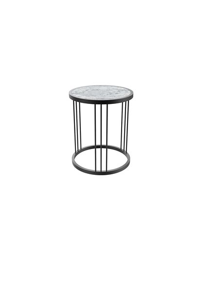 Maksa Rosene Carrara White Metal Uzeri Mat Siyah Statik Boyali Yan Sehpa Trendyol