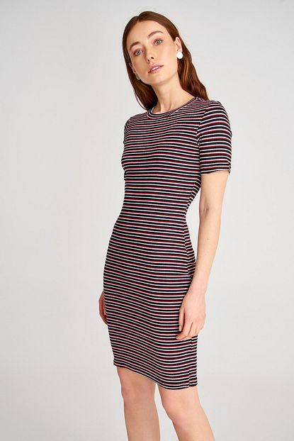 Trendyolmilla Kirmizi Mini Orme Elbise Twoss19ad0053 Trendyol