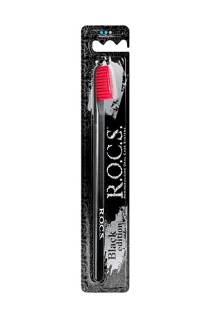R O C S Rocs Black Edition Beyazlatici Dis Fircasi Kirmizi Kil Trendyol