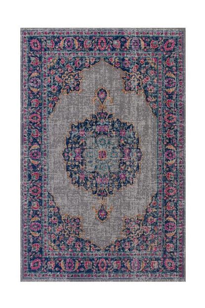 Belemir Dijital Baski Lastikli Kaymaz Hali Ortusu Vintage V218 Trendyol
