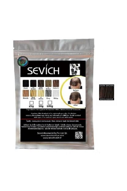 Sevich Toppik 50 Gr Koyu Kahve Dark Brown Topik Sac Tozu Sac Fiberi Keratin Trendyol