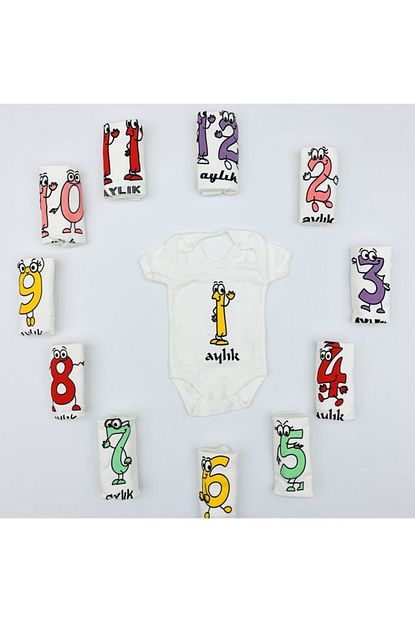 Balbocegimbebe 1 12 Ay Sevimli Sayilar Body Zibin Seti Kiz Bebek Trendyol