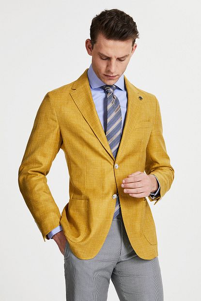 Damat Sari Renk Erkek Ceket Trendyol