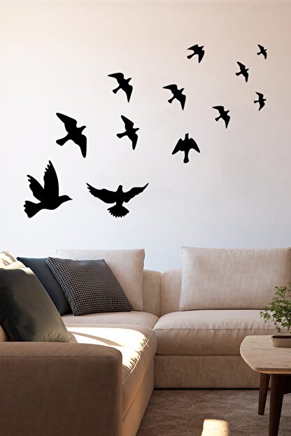 mignatis kus surusu ucusan kuslar serisi duvar duvar sticker yapistirma siyah fiyati yorumlari trendyol