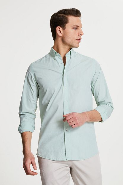 Damat Yesil Renk Erkek Gomlek Trendyol