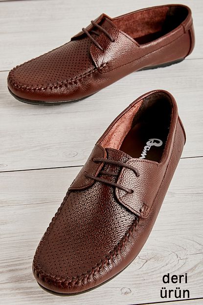 Bambi Hakiki Deri Kahve Erkek Casual Ayakkabi L16236052 Trendyol